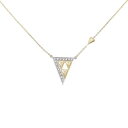 K18YG/PT ハート ダイヤモンド ネックレス 0.16CT【中古】