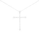 K18WG クロス ダイヤモンド ネックレス 1.00CT【中古】