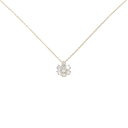 K18PG/K18YG フラワー ダイヤモンド ネックレス 0.50CT【中古】