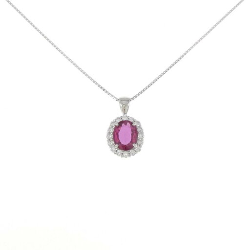 【リメイク】PT ルビー ネックレス 1.13CT【新品】 【リメイク】PT ルビー ネックレス 1.13CT【新品】