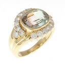 K18YG トルマリン リング 2.94CT【中古】