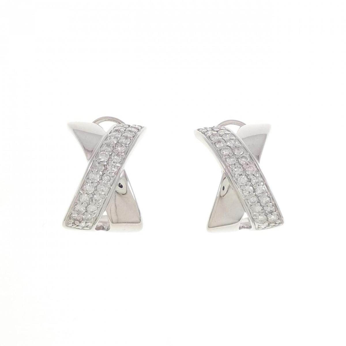 【KOMEHYO】 K18WG ダイヤモンド ピアス 1.00CT【中古】 【コメ兵】