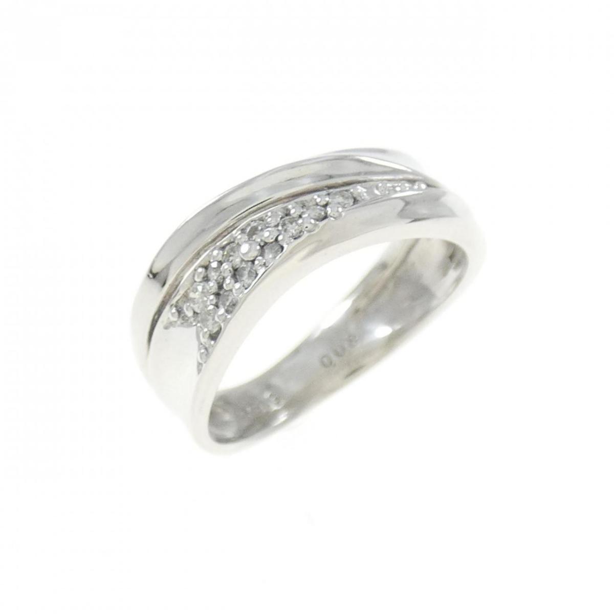 【KOMEHYO】 K18WG ダイヤモンド ピンキー リング 0.08CT【中古】 【コメ兵】