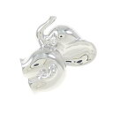 ポンテヴェキオ K18WG ブローチ 0.05CT【中古】
