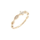 クミキョク ダイヤモンド ピンキーリング 0.04CT【中古】