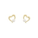 ミキモト ハート アコヤパール ピアス 3.9mm【中古】