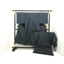 【未使用品】男物 紬織 きもの・羽織 2点セット【中古】