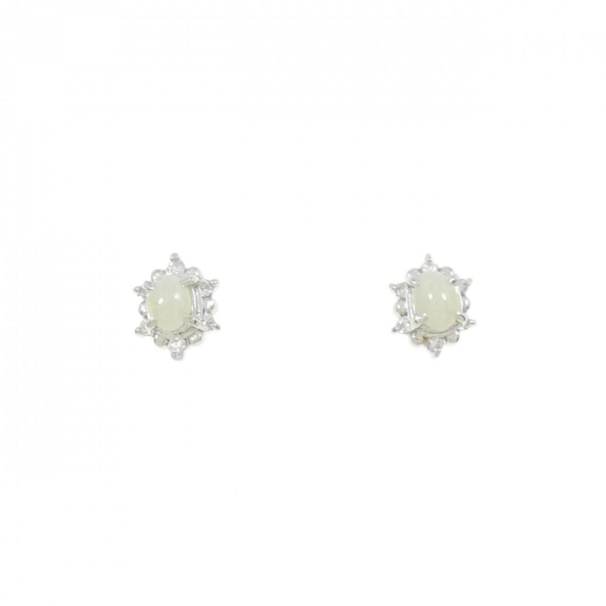 【KOMEHYO】 PT クリソベリルキャッツアイ ピアス【中古】 【コメ兵】