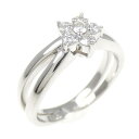 PT フラワー ダイヤモンド リング 0.23CT【中古】