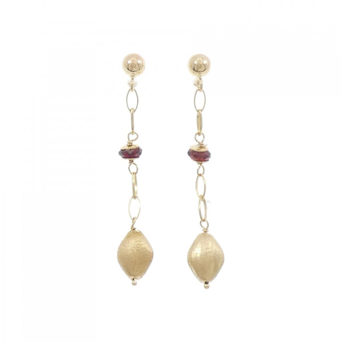 【KOMEHYO】 585YG/K14YG ガーネット ピアス【中古】 【コメ兵】