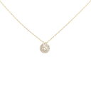 K18PG ダイヤモンド ネックレス 0.224CT【中古】