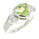PT ハート ペリドット リング 1.33CT【中古】