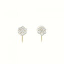ワコウ フラワー ダイヤモンド イヤリング 0.85CT【中古】