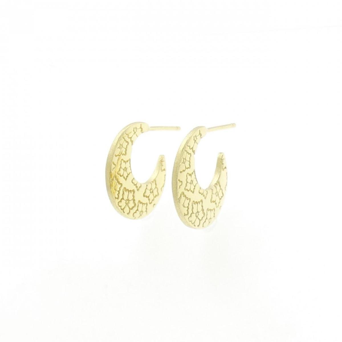 【KOMEHYO】 750YG フラワー ピアス【中古】 【コメ兵】