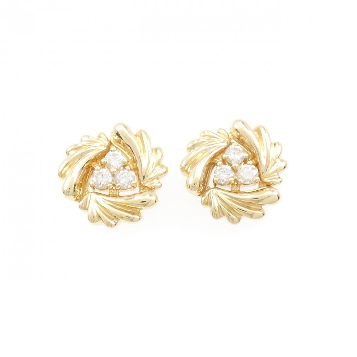 【KOMEHYO】 750YG/K18YG ダイヤモンド ピアス【中古】 【コメ兵】