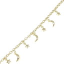 スタージュエリー K18YG スター×ムーン ブレスレット【中古】