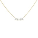 K18YG/K18WG ダイヤモンド ネックレス 0.43CT【中古】