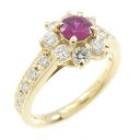 K18YG ルビー リング 0.380CT【中古】