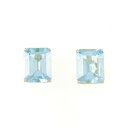 K18YG ブルートパーズ ピアス【中古】