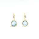 K18YG ブルートパーズ ピアス 2.60CT【中古】
