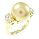 K18YG 白蝶パール リング 11.5mm【中古】