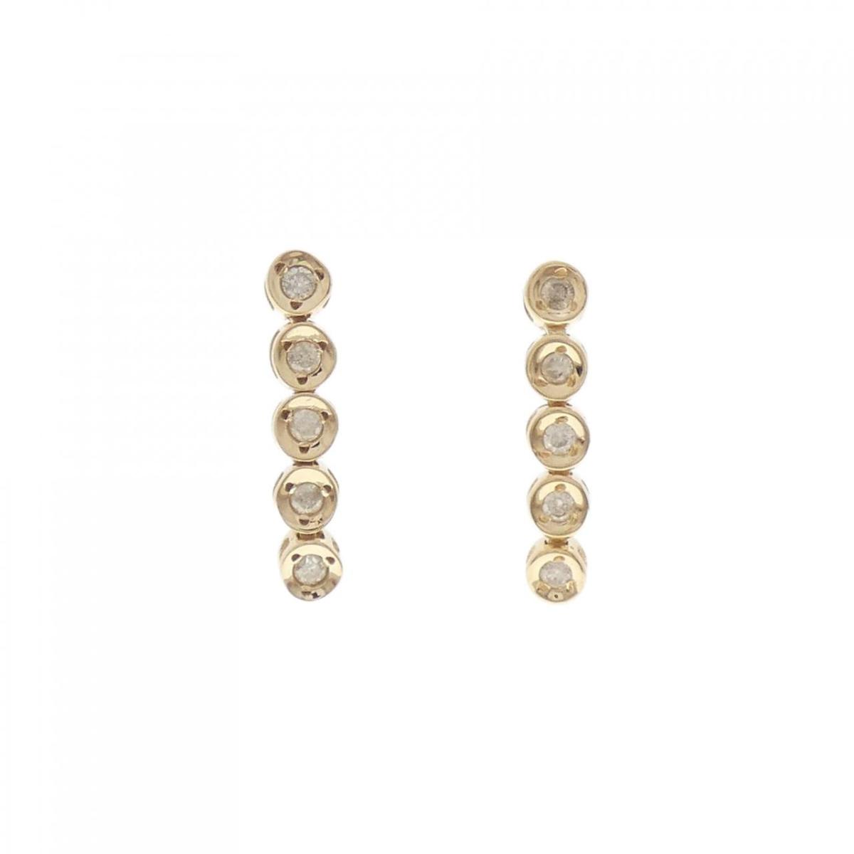 【KOMEHYO】 K18YG ダイヤモンド ピアス 0.20CT【中古】 【コメ兵】