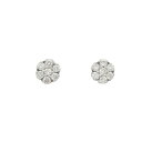 ポンテヴェキオ フラワー ダイヤモンド ピアス 0.44CT【中古】