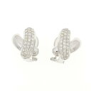 K18WG パヴェ ダイヤモンド ピアス/イヤリング 1.00CT【中古】