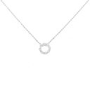 K18WG ダイヤモンド ネックレス 0.11CT【中古】