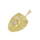 K18YG/K18WG ライオン ダイヤモンド ペンダント 0.172CT【中古】