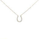 K18YG ホースシュー ダイヤモンド ネックレス 0.15CT【中古】