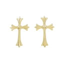 【KOMEHYO】 【新品】K18YG クロス ピアス【新品】 【コメ兵】