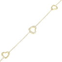 ポンテヴェキオ ハート ダイヤモンド ブレスレット 0.11CT【中古】