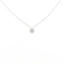 【新品】K18WG フラワー ダイヤモンド ネックレス 0.10CT【新品】(4)