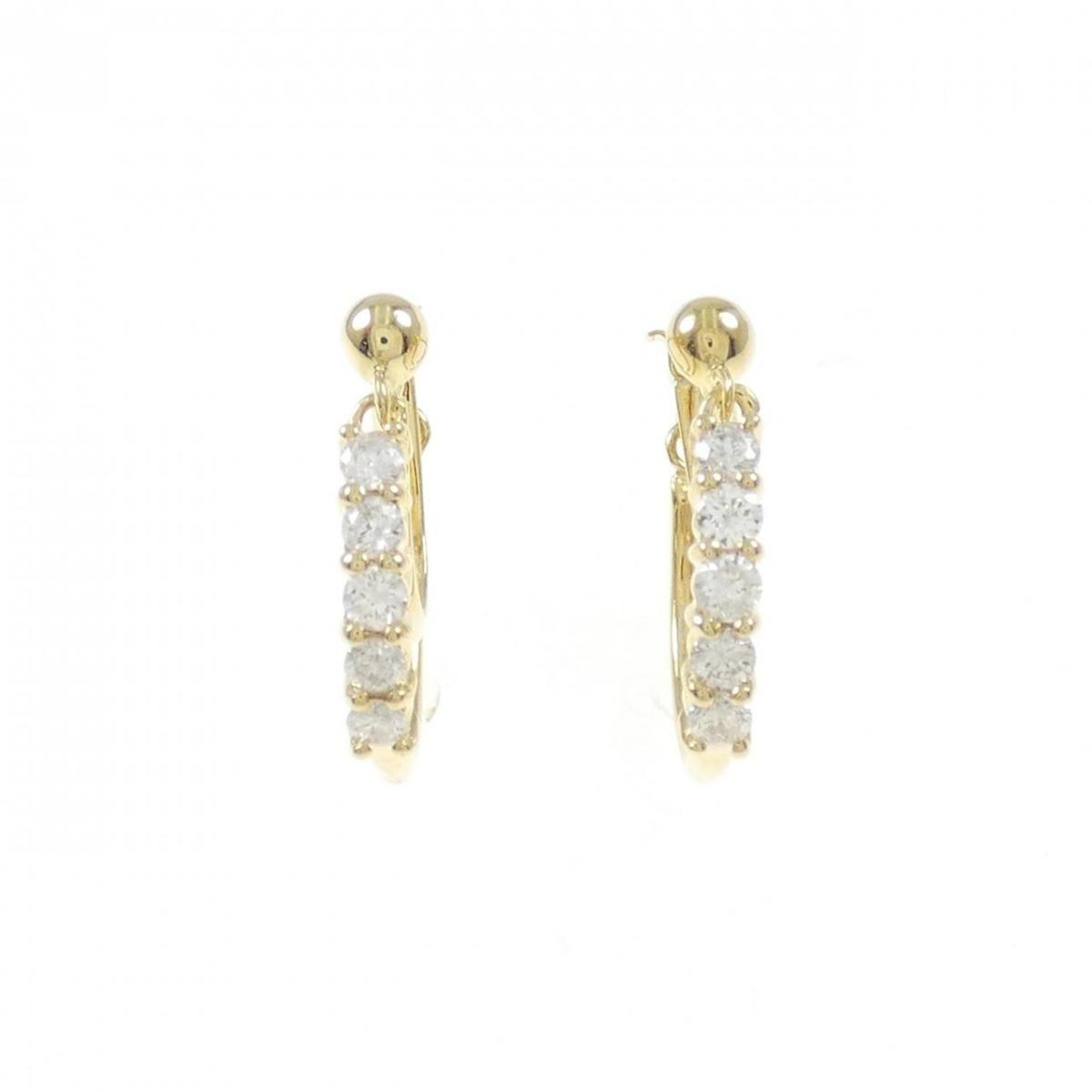 K18YG ダイヤモンド ピアス 0.30CT【中古】