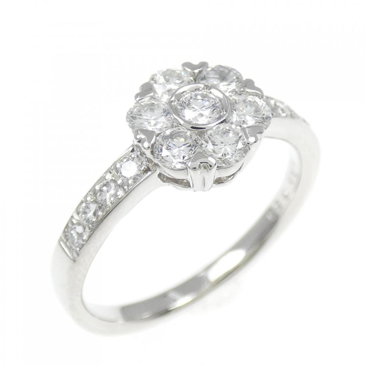 【KOMEHYO】 PT900 フラワー ダイヤモンド リング 0.60CT【中古】 【コメ兵】