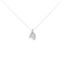 K18WG ダイヤモンド ネックレス 0.24CT【中古】