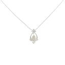 K18WG フラワー ダイヤモンド ネックレス 0.50CT【中古】