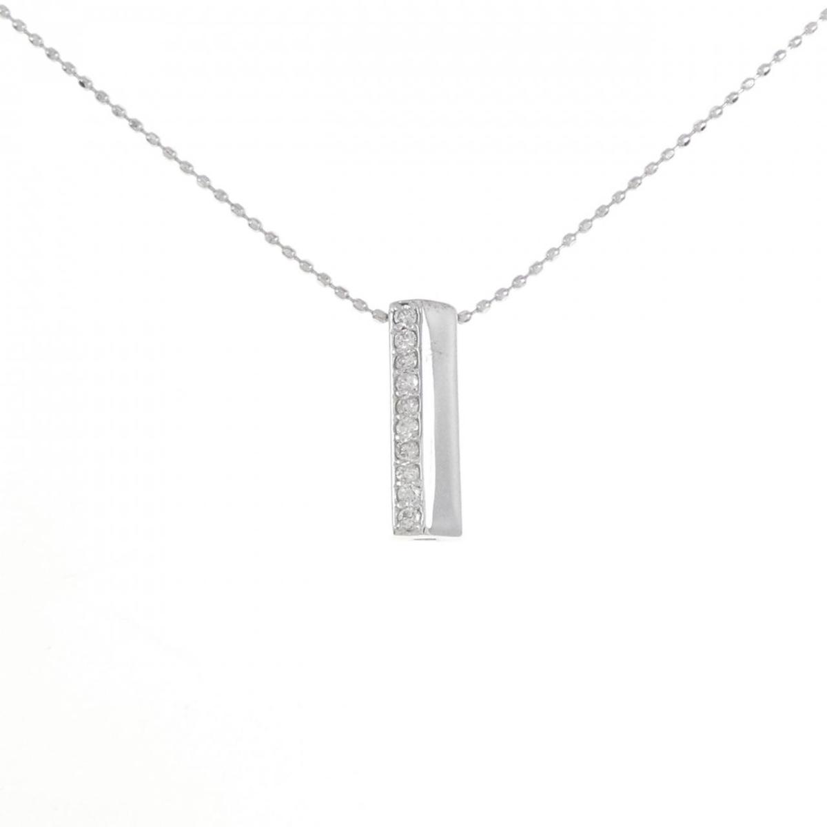 【KOMEHYO】 K18WG ダイヤモンド ネックレス 0.10CT【中古】 【コメ兵】