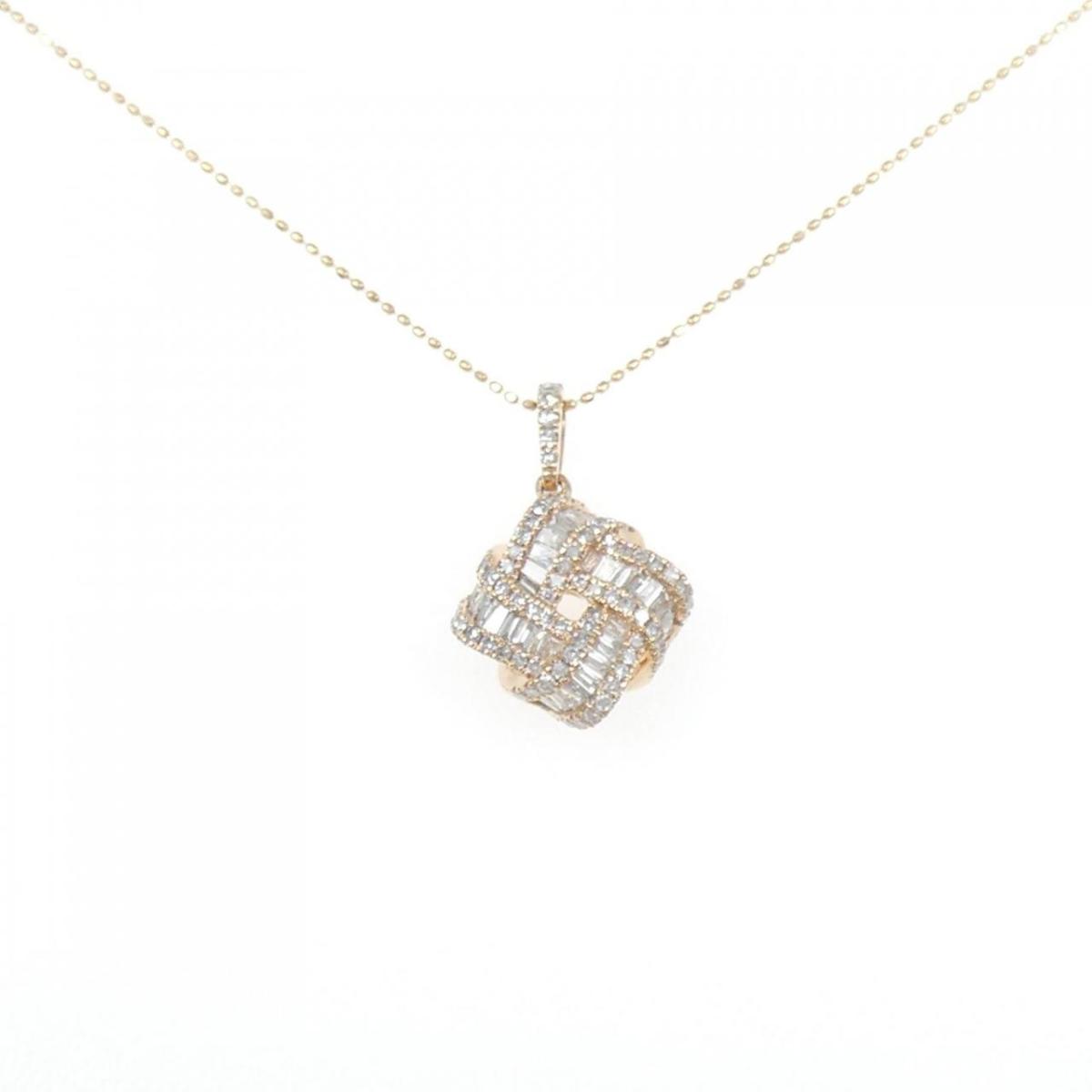 【KOMEHYO】 K18PG ダイヤモンド ネックレス 0.40CT【中古】 【コメ兵】