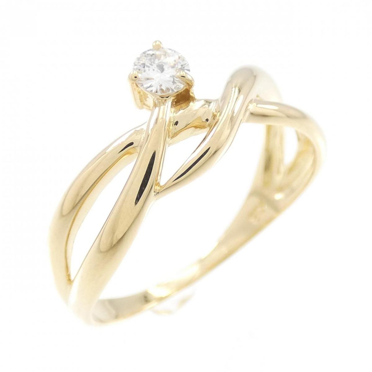 【KOMEHYO】 K18YG ダイヤモンド リング 0.10CT【中古】 【コメ兵】