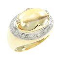 K18YG/PT850 クオーツ リング 3.00CT【中古】