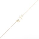【KOMEHYO】 K10PG イニシャルN ダイヤモンド ブレスレット【中古】 【コメ兵】