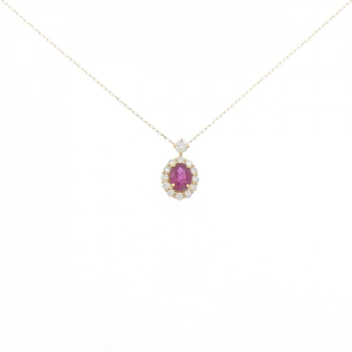 【KOMEHYO】 【新品】K18YG ルビー ネックレス 0.31CT【新品】 【コメ兵】
