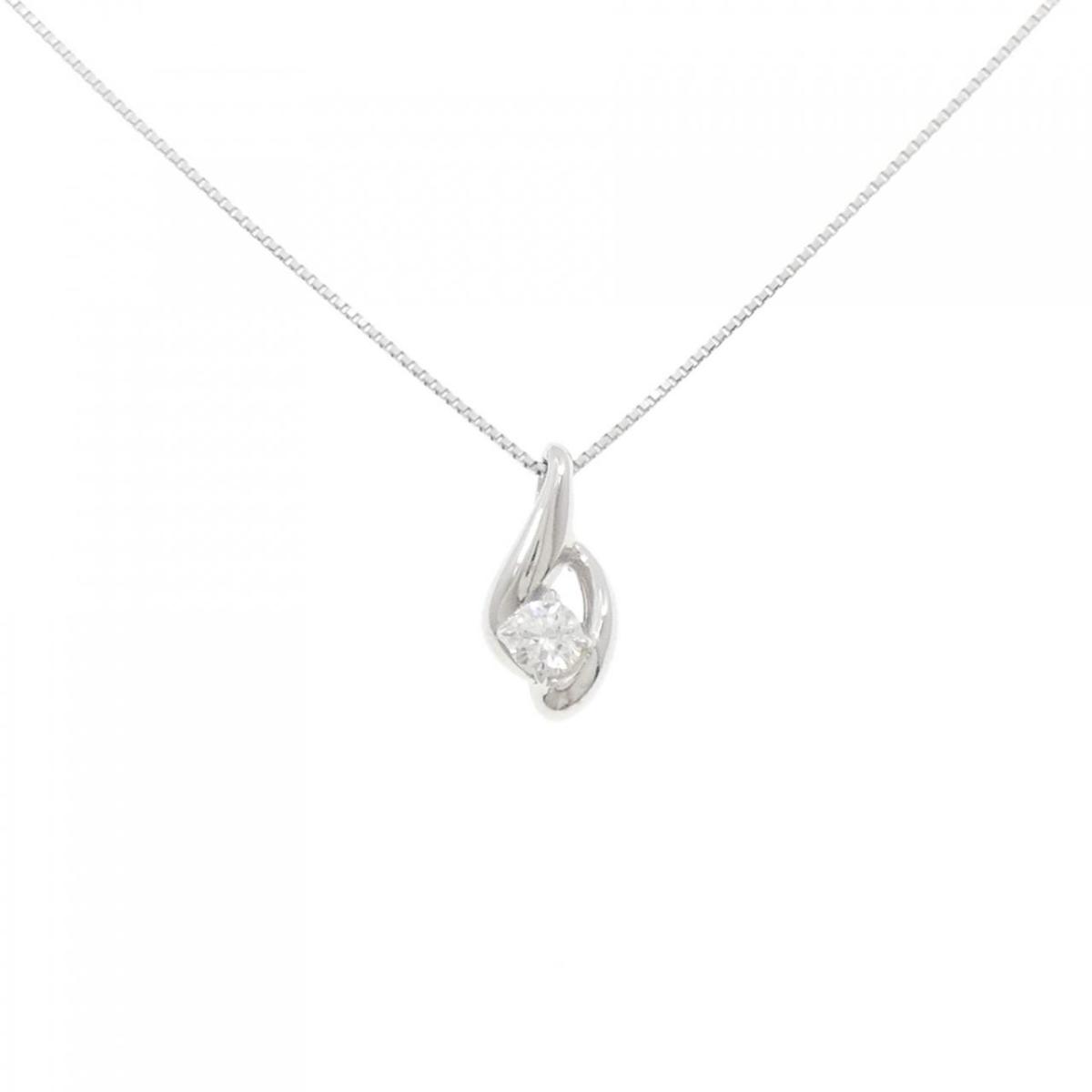 【KOMEHYO】 K18WG ダイヤモンド ネックレス 0.20CT【中古】 【コメ兵】