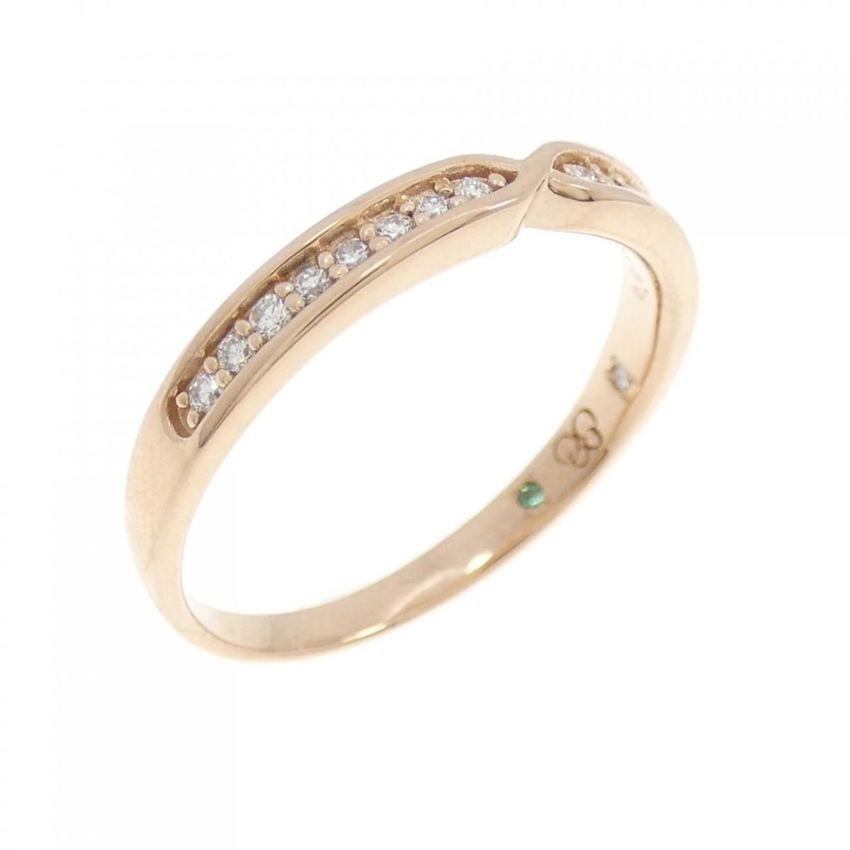 【KOMEHYO】 K18PG ダイヤモンド リング 0.08CT【中古】 【コメ兵】