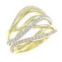 K18YG/PT900/K18PG ダイヤモンド リング 0.45CT【中古】