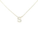 ギンザ タナカ イニシャル ペンダント ネックレス 0.09CT【中古】