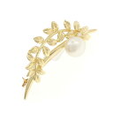 タサキ リーフ アコヤパール ブローチ【中古】