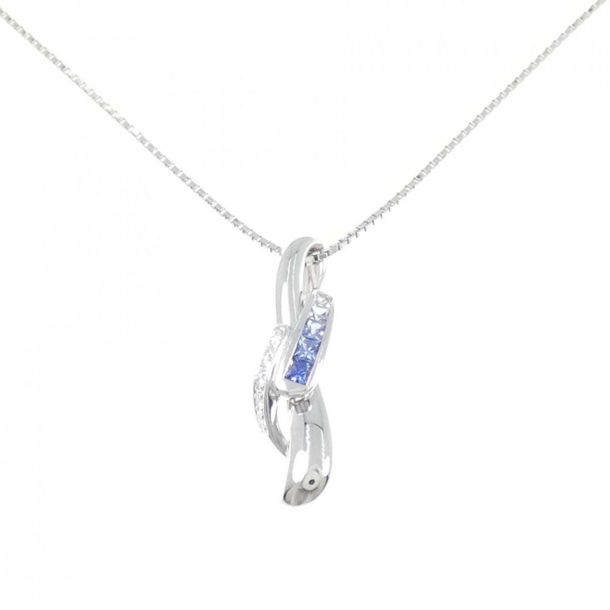 【KOMEHYO】 K18WG サファイヤ ネックレス 0.30CT【中古】 【コメ兵】
